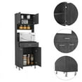 thumbnail image 4 of TUHOME Della 60 Kitchen Pantry Engineered Wood Pantries in  Gray, 4 of 7