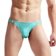 thumbnail image 1 of toraway Men's Underwear Fit Translucent Ice Silk Low Waist Buckle G String Pants T Pants One Size, 1 of 4