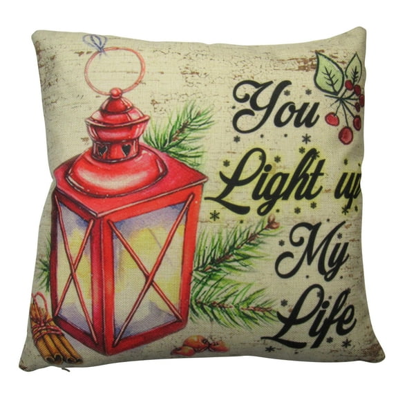 You Light Up My Life | Throw Pillow | Christmas Pillow | Home Decor | Rustic Christmas Decor | Sofa Pillows | Pillows Throw | Room Decor