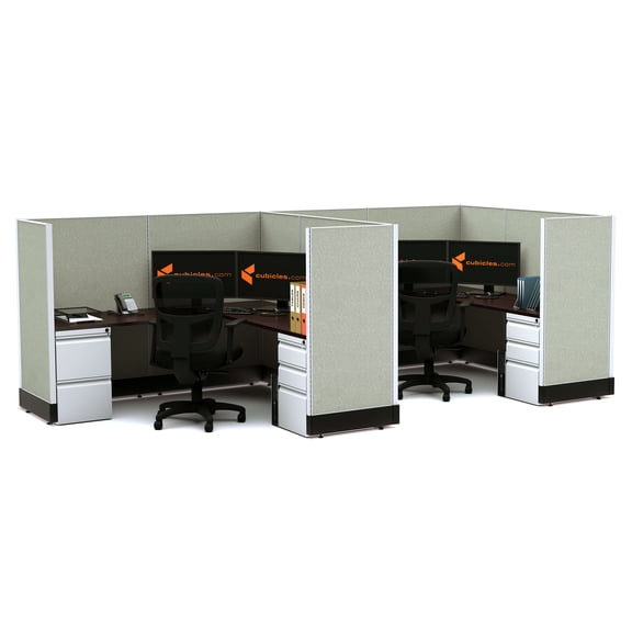 Workstation Desk 53H 2pack Inline Powered Cubicles
