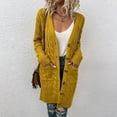 thumbnail image 3 of Cardigan d'Automne et d'Hiver pour Femmes, Mode Longue à Simple Boutonnage, Veste Décontractée, 3 of 5