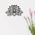 thumbnail image 6 of "Boho Wall Art Decor – Black Mandala Metal Wall Hanging, Lotus Flower Design for Bedroom, Living Room, Office & Meditation Space | Zen Home Aesthetic, 6 of 15
