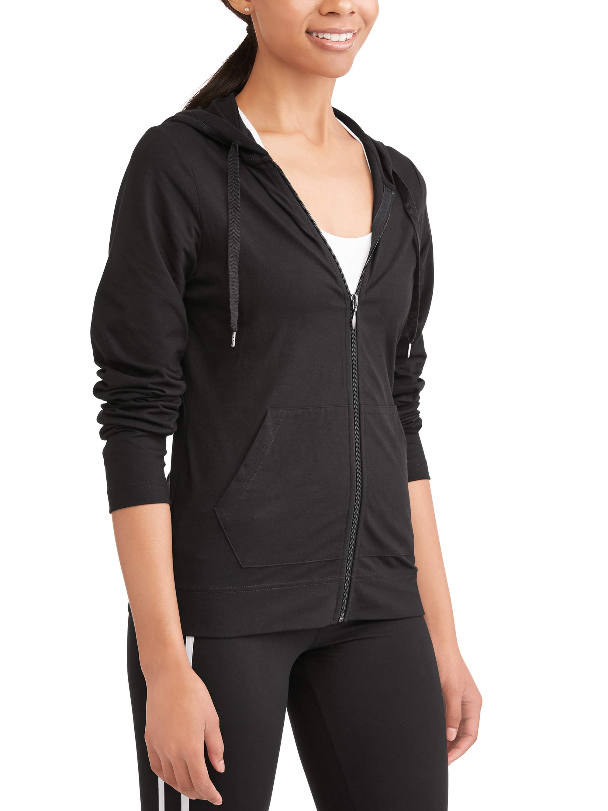 Athletic Works Core Active Full Zip Hoodie Black Hooded Size M S13 eBay