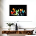 thumbnail image 3 of Elephant Stock Bar Cocktails Wall Art - Horizontal Canvas Wall Art - Dining Room Wall Decor - Food And Drink Canvas - Black And Orange Decor - 30" x 20", 3 of 8