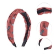 thumbnail image 3 of Unique Bargains 1 Pc Grace Floral Pattern Wide Cross Knot Headbands for Women Red, 3 of 6