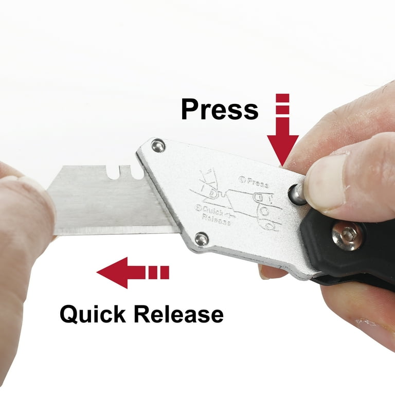 Hyper Tough Folding Lock-Back Utility Knife 7-Inch with Quick