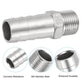 thumbnail image 4 of Uxcell 4/5" Hose Barb x 1/2" NPT Thread 304 Stainless Steel Barb Hose Fittings, 2 Pack, 4 of 6