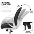 thumbnail image 4 of Magshion Computer Desk & Chair Set, Adjustable Mid Back Mesh Chair with Flip Up Armrest and 40" Laptop Table with Storage Bag for Home Office, Black, 4 of 10