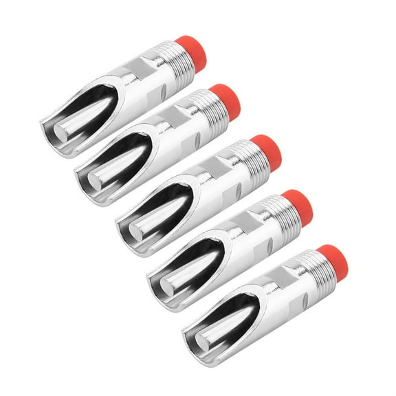 OTVIAP 5pcs Stainless Steel Automatic Pig Nipple Drinker Waterer Red Cap Duckbilled, Pig Nipple Waterer, Pig Drink Waterer