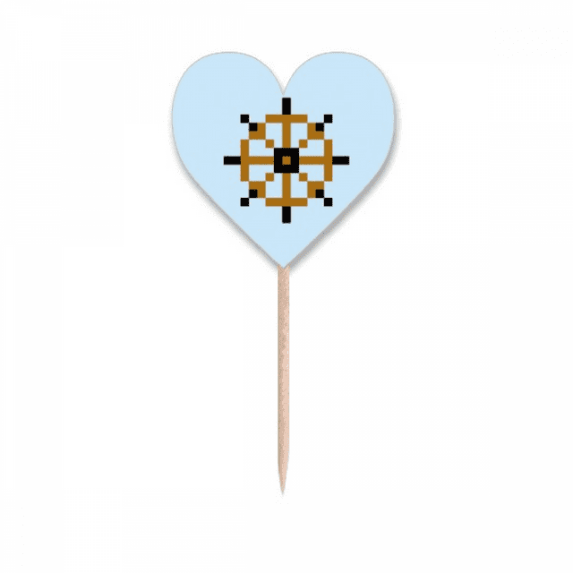 Voile d'Été Gouvernail Pixel Art Déco Mode Cure-Dent Drapeaux Coeur Lable Cupcake Pics