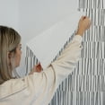 thumbnail image 6 of Tempaper x Bobby Berk Shift White & Black Peel and Stick Wallpaper, 20.5" x 16.5', 6 of 8