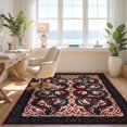 thumbnail image 3 of Design&I 8'x10' Washable Area Rug Gothic Intertwined Spotted Scale Motif Coiled Snake Serpent Round Playful for Living Room, Family Extra Large Skid-Resistant Low Profile, 3 of 7