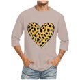 thumbnail image 1 of Blusas y camisas de manga larga con cuello redondo para hombre, blusa informal con cuello redondo y manga corta, blusa estampada de poliéster para hombre., 1 of 3