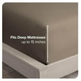 thumbnail image 4 of 2-Pack Fitted Bottom Sheets Split King - Premium 1800 Ultra-Soft Microfiber - Deep Pocket - 4 Twin XL Fitted Sheets (Split King, Taupe), 4 of 8
