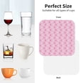thumbnail image 6 of Vsdgher Breast Cancer Awareness5 Leather Coasters for Drinks, Durable Drink Coasters 4 Set for Tabletop Protection, Luxurious Home Décor and Housewarming Gift ( {designName})Square, 6 of 6