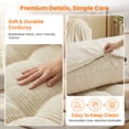 thumbnail image 5 of Puremind Folding Sofa Bed, Convertible Floor Couch for Adults/Kids, Corduroy Fold Out Chair Bed with Pillow for Living Room/Bedroom, Beige, 5 of 7