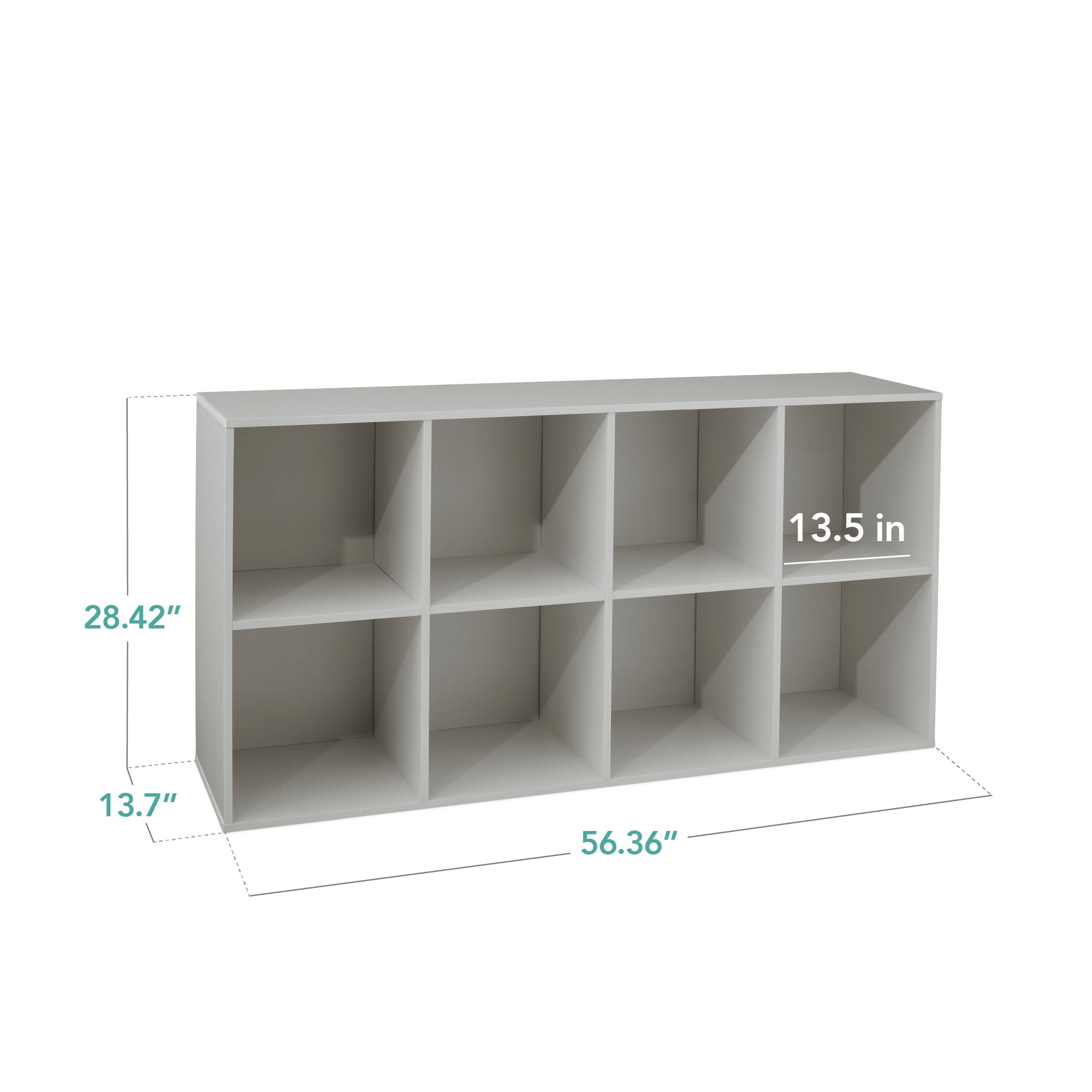 Best Choice Products 8-Cube Bookshelf, 13.5in Display Storage System, Organizer w/ Removable Back Panels - Gray