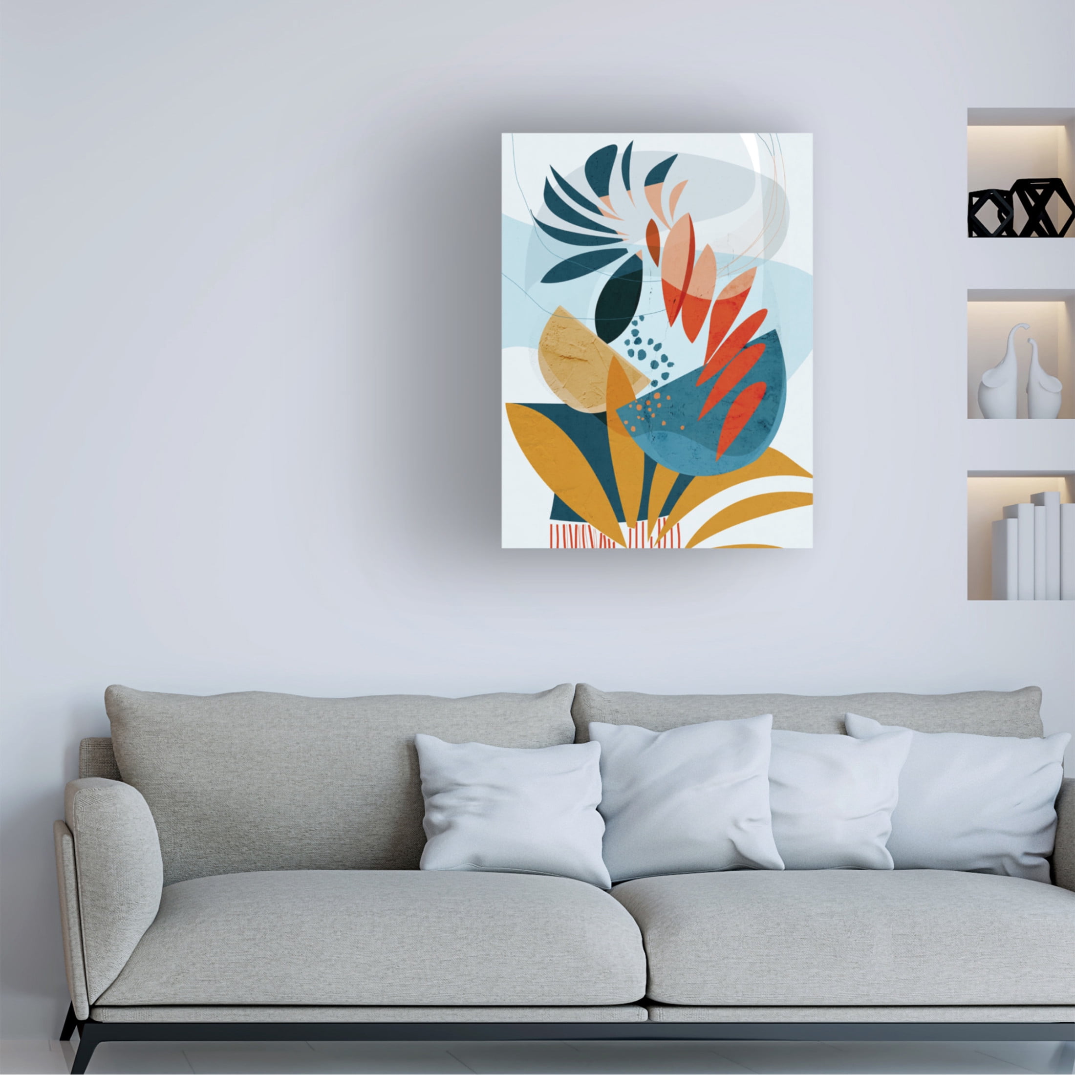 Canvas Wall Art - Ishita Banerjee 'Tropical Planted' Wall Art for Living Room, Bedroom, or Office Décor by Trademark Fine Art - 14 x 19 Inches