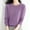 Dark Purple, variant on Women's Wool Pullover Sweater Long Sleeve Crewneck Base Layer Top for Travel Hiking Comfortable Warm Tee Shirt