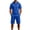 Blue, variant on Gamivast 2 Piece Sweatsuit Outfit for Men Short Sleeve Pullover Hoodie and Elastic Waist Drawstring Shorts Casual Summer Tracksuit Navy XXL