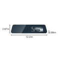thumbnail image 3 of HLONK 12-Inch HD Mirror Dash Cam  Dual Lens Rearview Camera for Car & Truck  Night Vision Parking Assistance  Loop Recording  Smart Features  Front and Rear View Monitor, 3 of 7