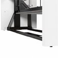 thumbnail image 5 of Bestar 116881-000017 85 in. Orion Queen Size Murphy Bed & Narrow Shelving Unit with Drawers, White & Walnut Gray, 5 of 7