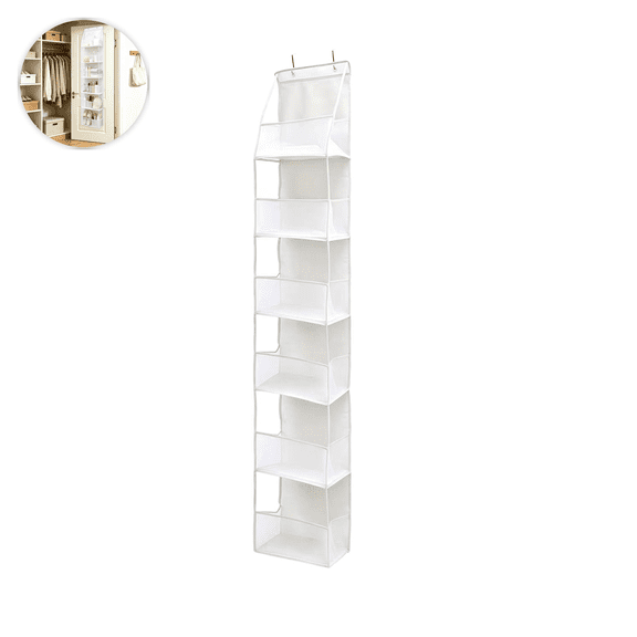 Over-the-Door Hanging Storage Bag with Large Capacity and Multiple Compartments for Organizing Home and Dorm Spaces