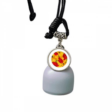 

Canvas Flowers Painting Corn Wind Chimes Bell Car Pendant