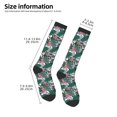 thumbnail image 2 of Naloa Tropical Leaves Thigh High Socks Extra Long Stretchy Sock Women Over Knee High Opaque Stocking Daily Wear, 2 of 6