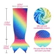 thumbnail image 6 of Catalonia Kids Mermaid Tail Blanket, Cozy Mermaid Sleeping Bag, Fish Scale Pattern, Perfect Gift for Girls Teen, Rainbow, 61" x 20", 6 of 8