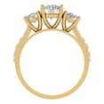 thumbnail image 4 of 1.97 ct Round Cut Simulated Diamond 3 Stone 18K Yellow Gold Womens Engagement Ring, 4 of 5