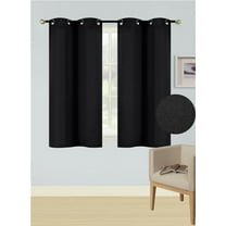 1 SET 100% BLACKOUT INSULATE THERMAL SHORT PANELS WINDOW CURTAIN IN 36" 54" 63"L