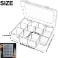 thumbnail image 2 of Plastic Organizer Box Small Clear Storage Containers with Lid Adjustable Compartments Organizers for Tool Jewelry Tackle Earring Craft Beads - PC Grids, 2 of 6