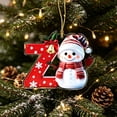 thumbnail image 4 of Dongrens Snowman Christmas Ornaments, Cute Flat Christmas Tree Letter Decoration, Z, 4 of 5