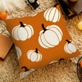 thumbnail image 4 of Yhmxh Fall Pillow Covers Maple Leaf Pumpkin Decorative Throw Pillow Cover 18 x 18 inches, Autumn Pumpkin Porch Patio Thanksgiving Pillowcase, Harvest Seasonal Sofa Couch Cushion Case Home Decor, 4 of 6