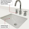 thumbnail image 3 of 36 in. Wide Blue Bath Vanity Set / Cultured Marble Top & Chrome Gooseneck Faucet / Bathroom Upgrade, 3 of 4