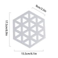 thumbnail image 2 of VONKY Felt Table Coaster for Hot Drink Hexagonal Shape Tea Mat Absorbent Hollow Cup Pad Home Accessories Triangular, 2 of 6