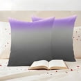thumbnail image 3 of Outdoor Pillow Covers Geometric Stripe on Gray Purple Waterproof Pillow Cases 20x20 Set of 2, Abstract Art Modern Ombre Throw Pillow Cover Pillowcase for Patio Balcony Couch Garden, 3 of 9
