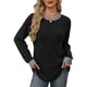 thumbnail image 3 of Camisas de Larga para Mujer, Suéteres, Conjuntos de Otoño, Bloques de Color, Ropa de Invierno, Elegantes, Informales, Suaves. Negro L, 3 of 7