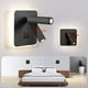 thumbnail image 3 of Lámpara De Pared Led Moderna Luz De Lectura De Pared Con Interruptor 350 Giratorio 3w ​​Foco De Pared Led Lámpara De Pared Interior Para Dormitorio Sala De Estar Sala De Estudio, Bla, 3 of 5