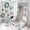 style-633, variant on Shower Curtain Sets with Rugs 4 Piece Mid-century Modern Flowers Shower Curtain And Rugs Shower Curtain Set Playful Floral Design 12 Plastic Hooks for Bathtub Decor 72inch X 72inch