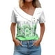thumbnail image 1 of Camisetas de Manga Corta para las Mujeres Impresas Primavera Verano Botón de la Camiseta Casual, Camisetas de Mujer Casual, 1 of 4