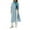 Blue, variant on KOMOO Women Double Breasted Long Trench Coat Classic Lapel Overcoat Waterproof Long Jacket with Belt