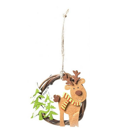 

Christmas Decorations Clearance! KITTEHIGM Christmas Wreath Door Hanging Trumpet Christmas Tree Decoration Rattan Ring Daily Deals of The Day Today S Deals