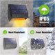 thumbnail image 4 of Juego de 4 luces solares para valla, impermeables IP65, para exteriores, luces de cubierta, patio trasero, barandilla, pared, escalones, Patio, 4 of 4