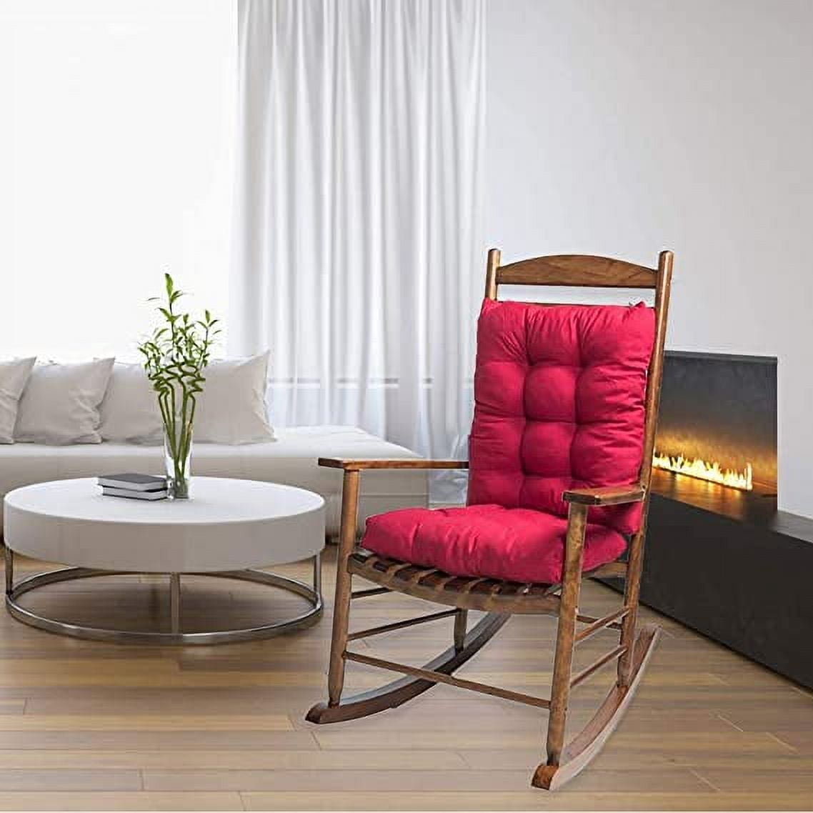 Xiao Hua Rocking Chair Cushion Set Wine Red Outdoor Seating Cushions, 2 Count