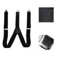 thumbnail image 3 of Mens Suspenders Strong Fixability Adjustable Beautiful Practical Fashionable Metal Clip Wide Suspenders for Formal PartyBlack, 3 of 5