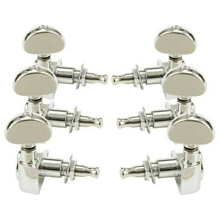 Grover Tuning Keys - Rotomatic Guitar Tuning Machines - 14:1 Ratio - 3 per side - Nickel, Worm and gear are precision-cut for perfect meshing. This eliminates backlash.., By Grover