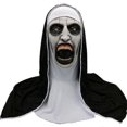 thumbnail image 1 of Horror Mask Costume Valak Halloween Scary Masks With Headscarf, 1 of 4