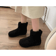 thumbnail image 3 of Women's Warm Curly Fur Boots Slippers, Comfy Plush Fleece Lined House Shoes with comfort Insole, 3 of 9